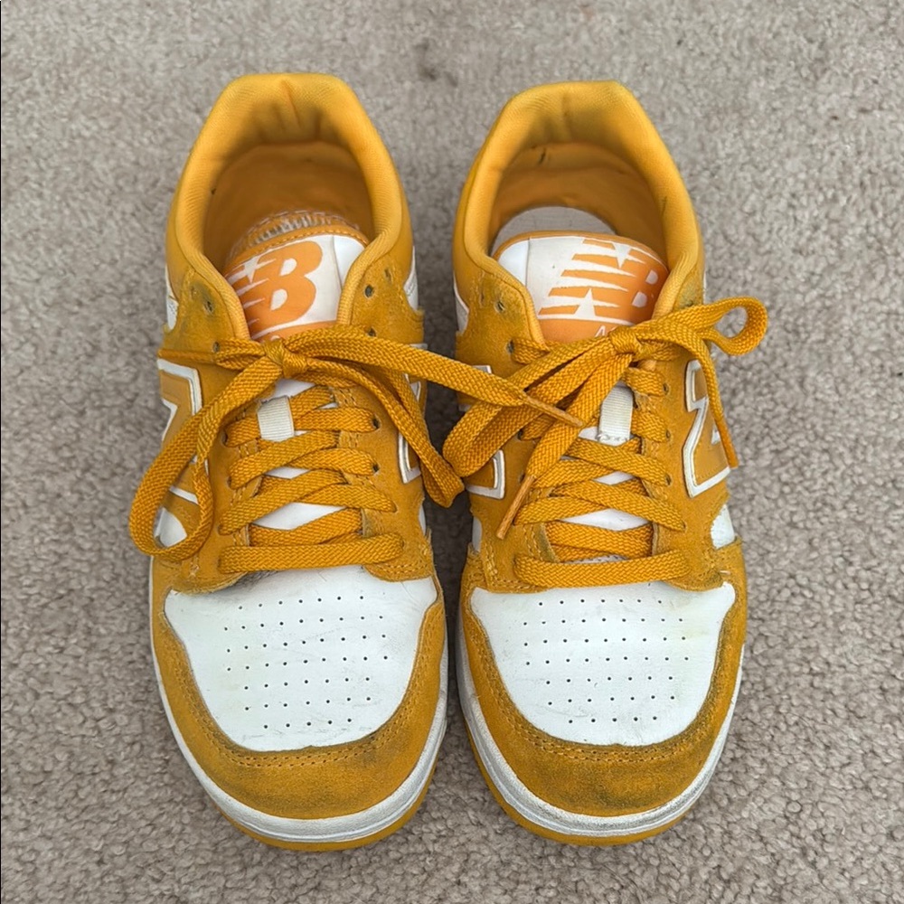 New Balance Mustard and White Sneakers 480
